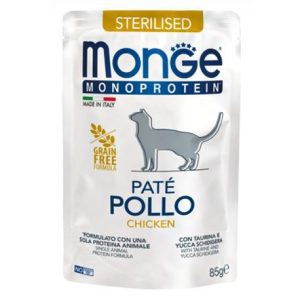Monge Monoprotein – Paté Pollo – Sterilised – 28 x 80g