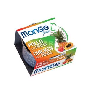 Monge Fruits – Sfilaccetti di pollo con frutta – 80g