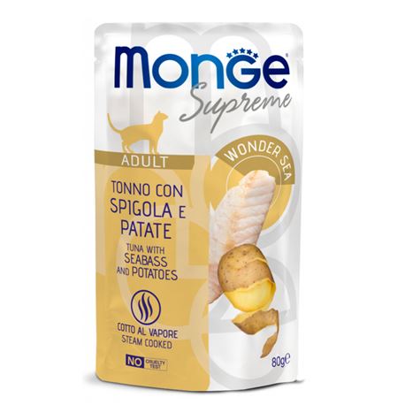 Monge Supreme – Tonno con Spigola e Patate – Adult – 24 x 80g - immagine 2