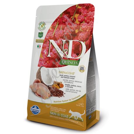 FARMINA N&D QUINOA FELINE – SKIN & COAT QUAIL – 1.5kg - immagine 2