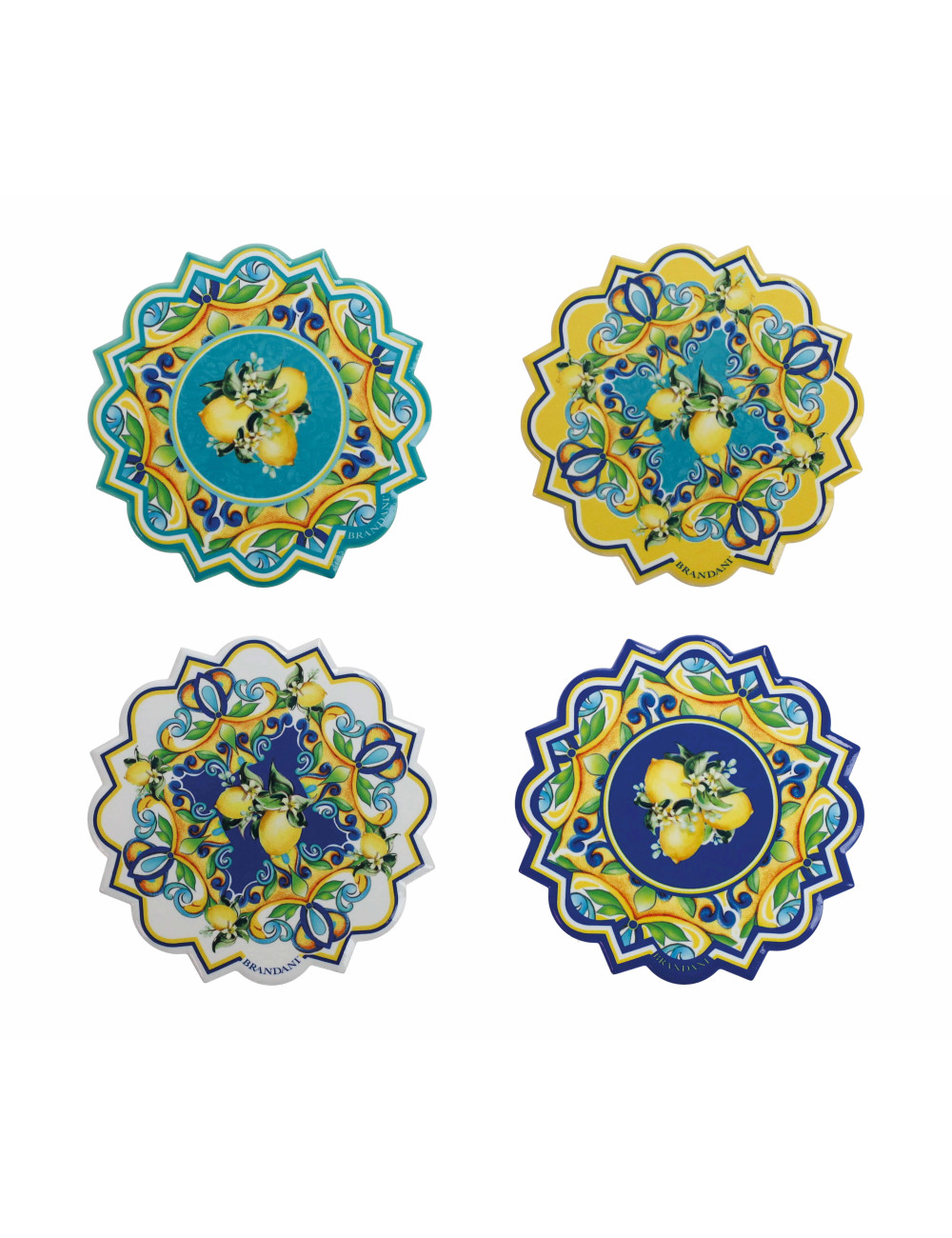 Citrus decoration ceramica-sughero set 4 pezzi - immagine 2