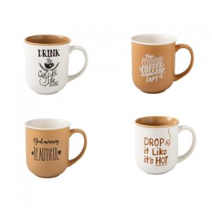 Set 4 mug colori & decori
