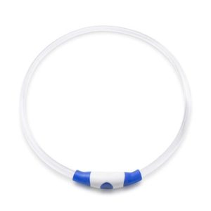 Collare luminoso blu – M