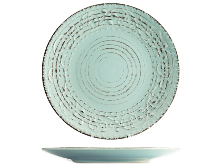 Tavola piatti 18 pezzi “COURTYARD” azzurro