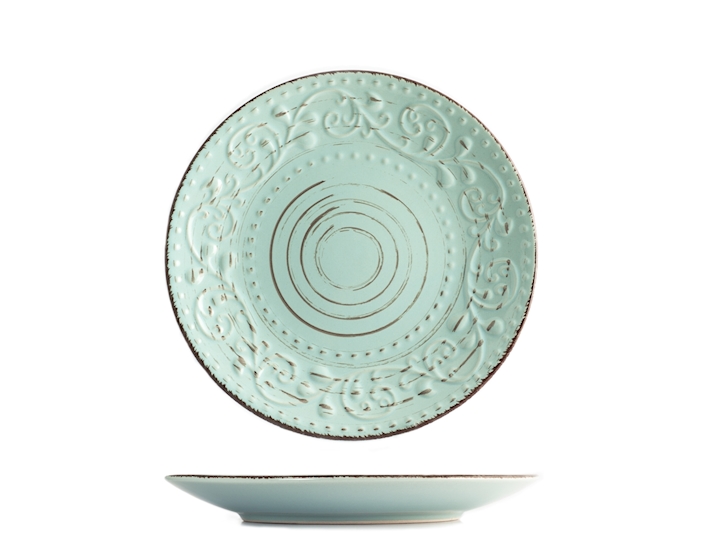 Tavola piatti 18 pezzi “COURTYARD” azzurro - immagine 5