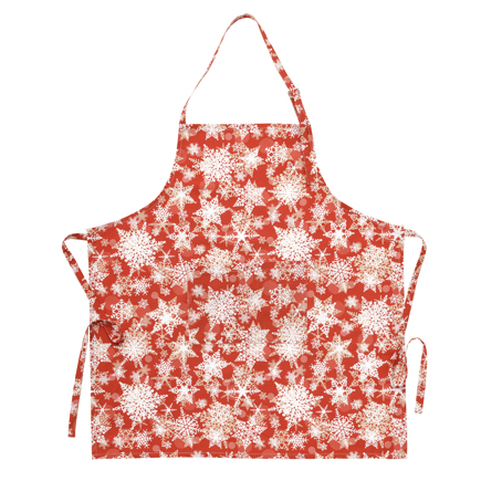 Fiocco di neve fondo rosso grembiule - immagine 2