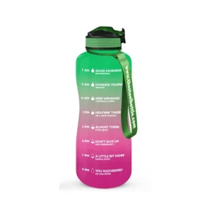 T-Tex The Steel Bottle Borraccia Motivazionale Rosa & Verde 2.2 litri
