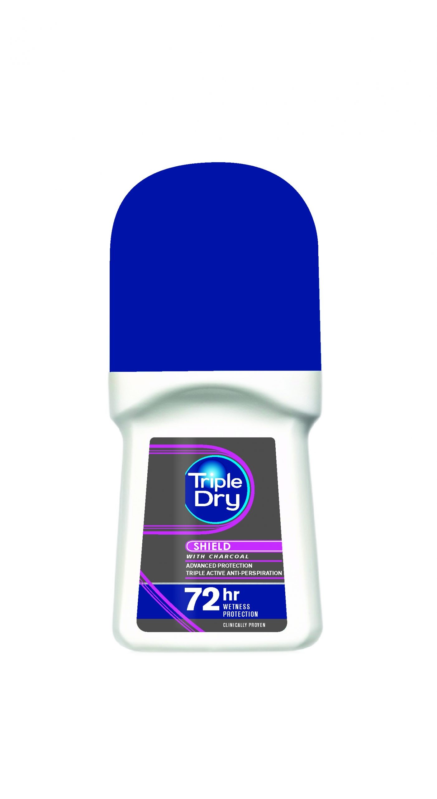 TRIPLE DRY – SHIELD CHARCOAL ROLL ON DEODORANTE