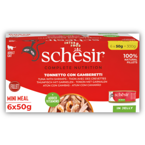 SCHESIR – Complete Nutrition – TONNETTO con GAMBERETTI in GELATINA – 6x50g
